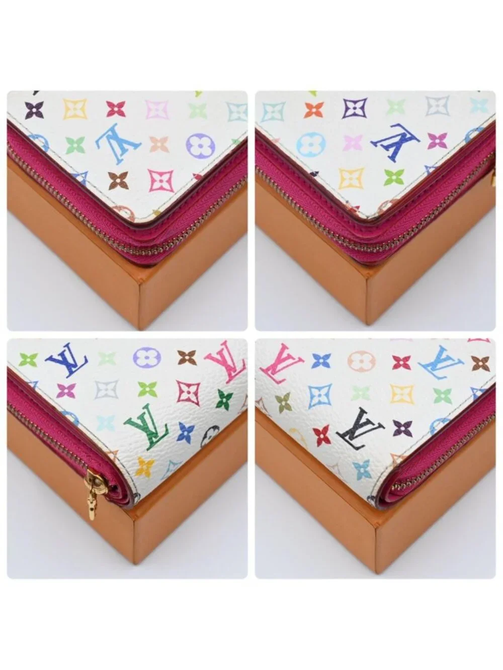 Louis Vuitton Bifold Wallet Portefeuille Lou Takashi Murakami Multicolor